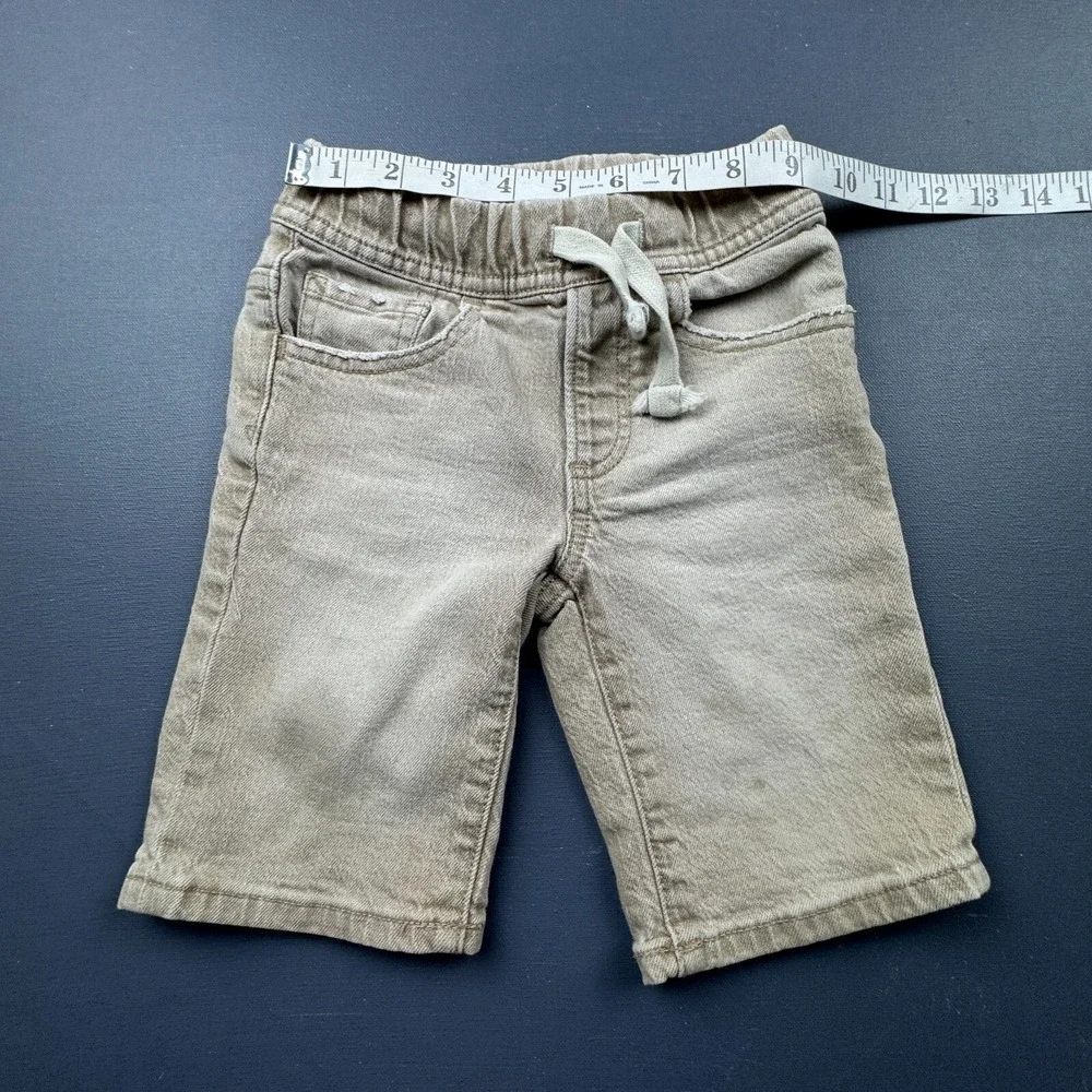 Gap Kids Boys Size 4 Tan Pull On Chino Shorts Cotton Stretch Everyday Casual
